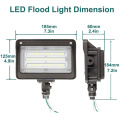 DLC ETL listed Dusk to dawn sensor 15W-200W led flood light